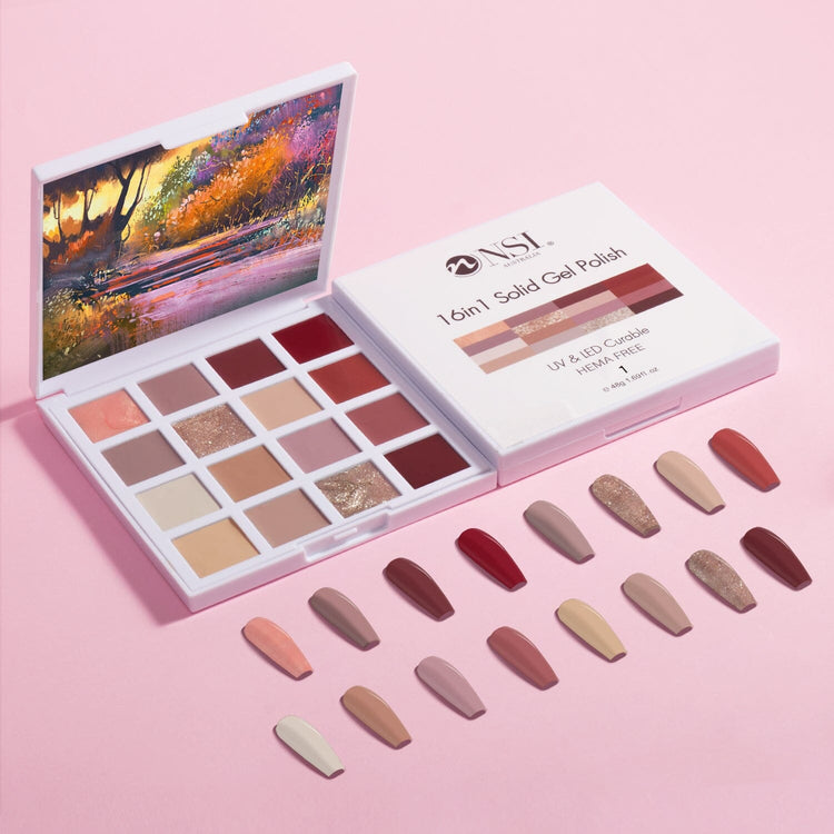 Solid Gel Polish 16in1 Colour Palette - NSI Australia