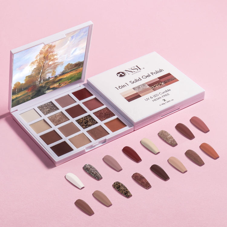 Solid Gel Polish 16in1 Colour Palette - NSI Australia