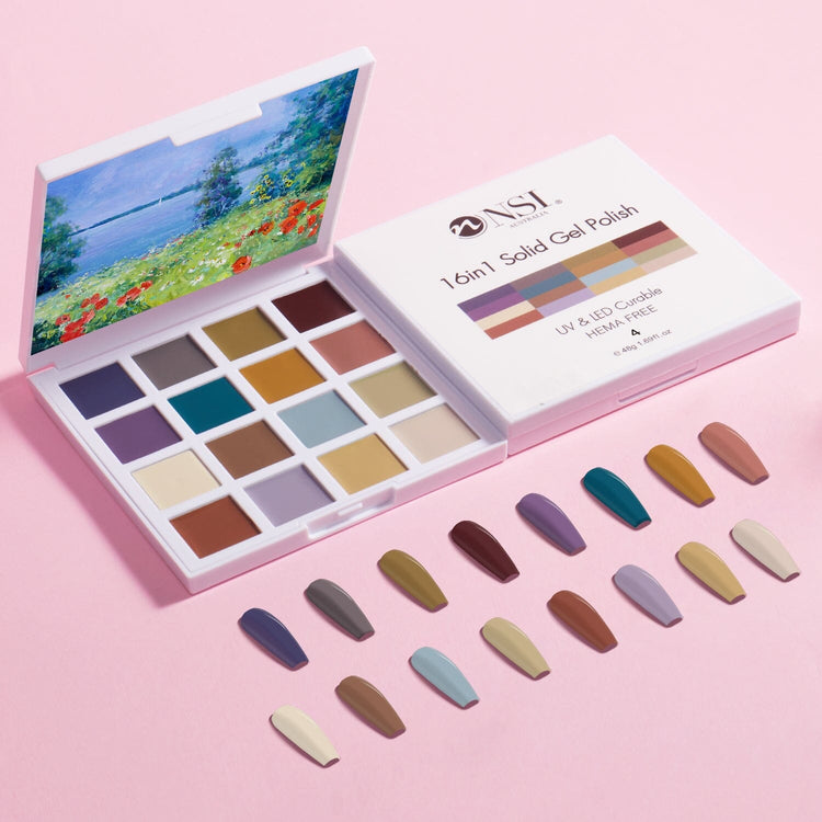 Solid Gel Polish 16in1 Colour Palette - NSI Australia