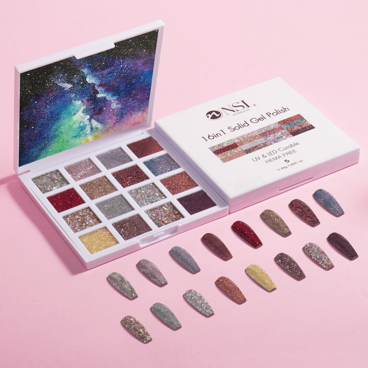 Solid Gel Polish 16in1 Colour Palette - NSI Australia