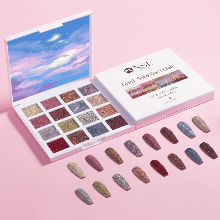 Solid Gel Polish 16in1 Colour Palette - NSI Australia
