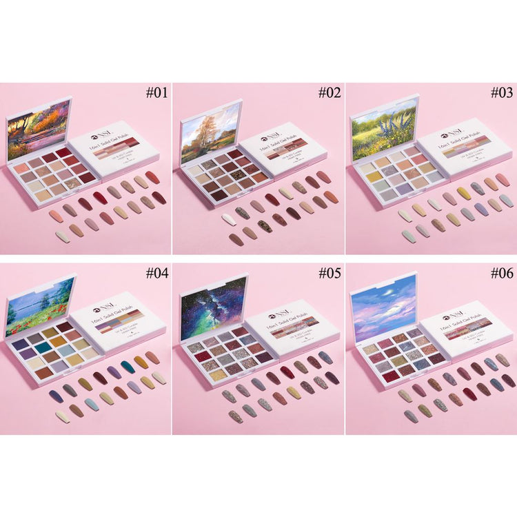 Solid Gel Polish 16in1 Colour Palette - NSI Australia