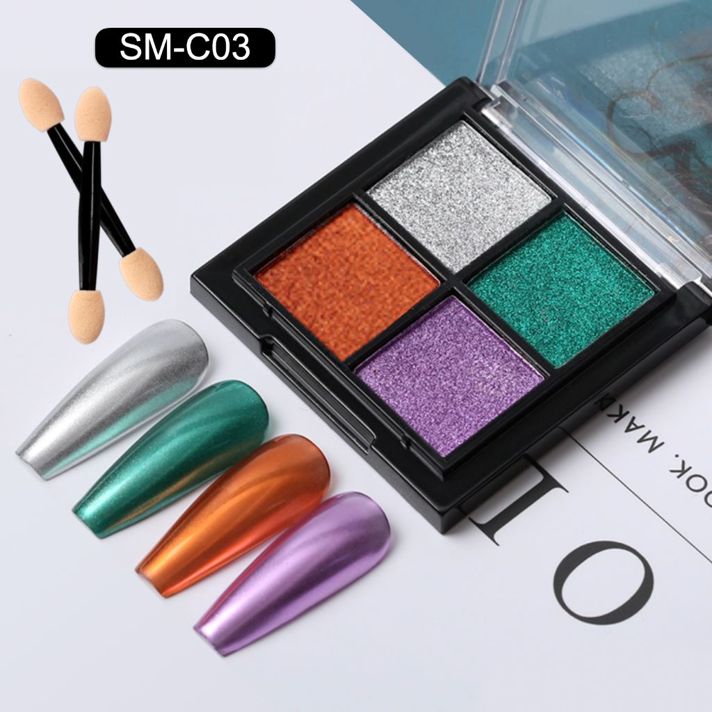 Solid Mirror Chrome Pigments - Four Colours Palette - NSI Australia