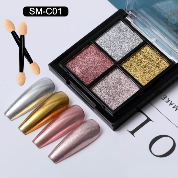 Solid Mirror Chrome Pigments - Four Colours Palette - NSI Australia