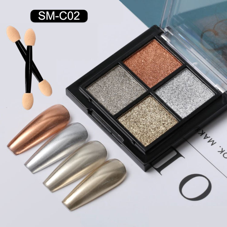 Solid Mirror Chrome Pigments - Four Colours Palette - NSI Australia