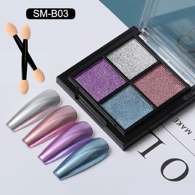 Solid Mirror Chrome Pigments - Four Colours Palette - NSI Australia