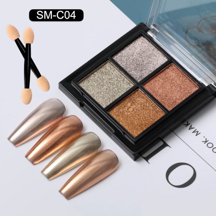 Solid Mirror Chrome Pigments - Four Colours Palette - NSI Australia