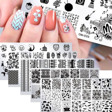 Stamping Plates Nail Art Designs (Serie OM-D) - NSI Australia
