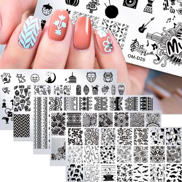 Buy Royalkart Nail Art Stamping Kit Jumbo Image Plate With Multicolour Soft  Nail Silicone Stamper and Scrapper Online at Best Prices in India - JioMart.