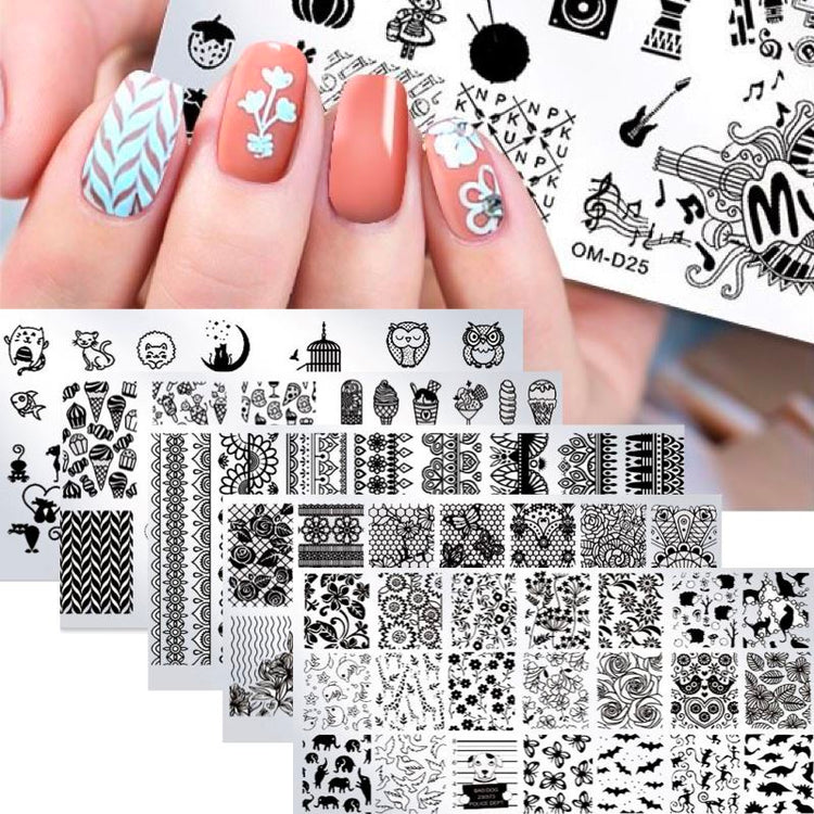 Stamping Plates Nail Art Designs (Serie OM-D) - NSI Australia