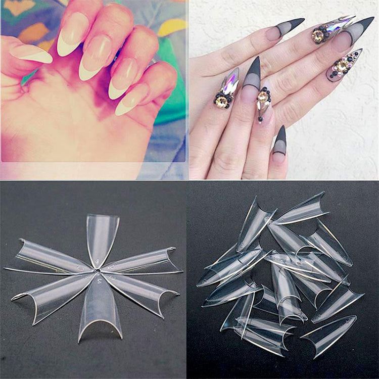 STILETTO Sharp Nail Tips 500ct - NSI Australia
