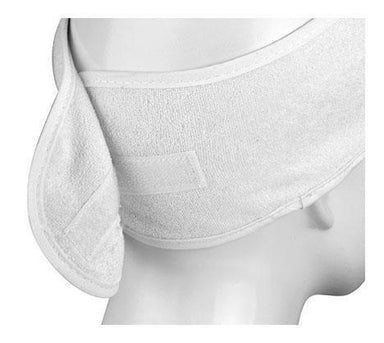 Terry Towel Headband with Velcro - White - NSI Australia