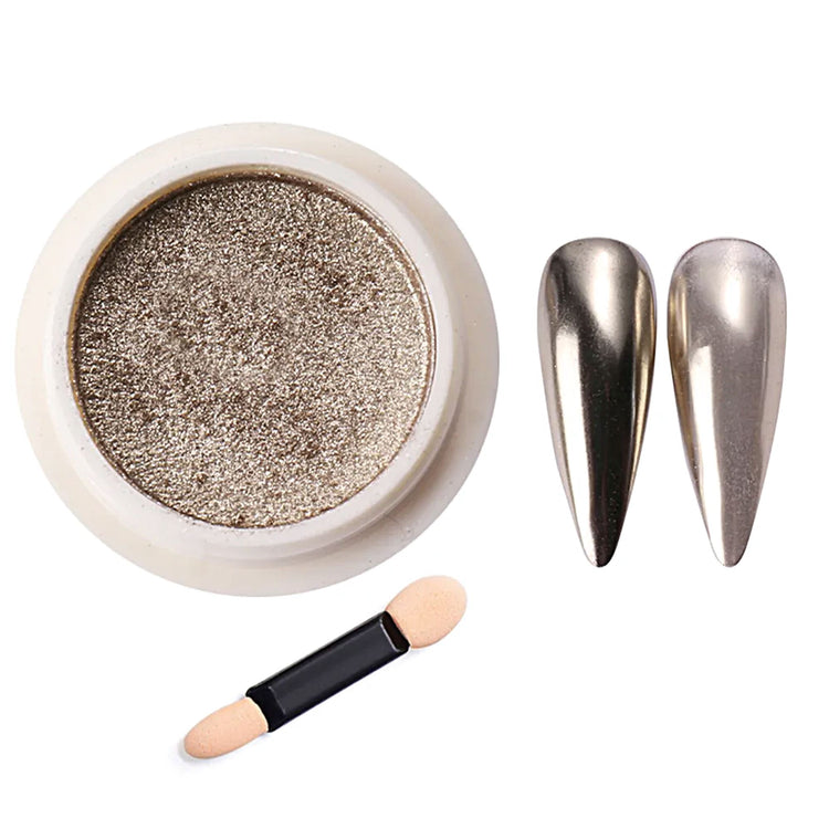 Titanium Mirror Chrome Nail Powder - NSI Australia