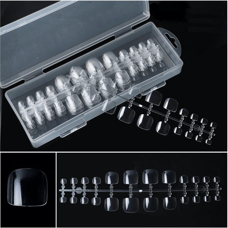 TOE Nail Tips - Clear Tray 240ct - NSI Australia