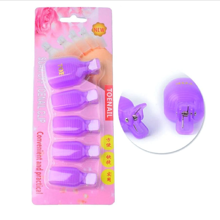 Toe Soak Off Cap Clips 5pcs Pack - NSI Australia
