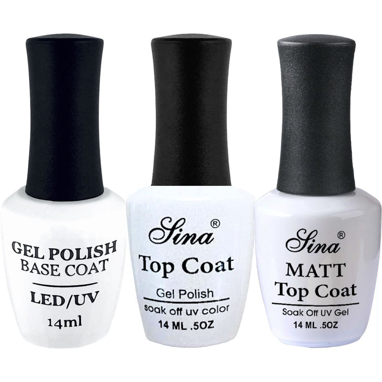 Trio Pack - Base Coat Sina + Top Coat Sina + Matte Top Coat Sina - NSI Australia