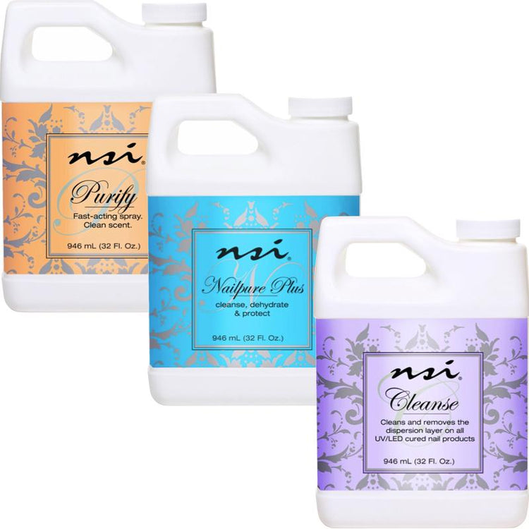 Trio Prep Pack - Sanitiser + Dehydrator + Cleanser - NSI Australia