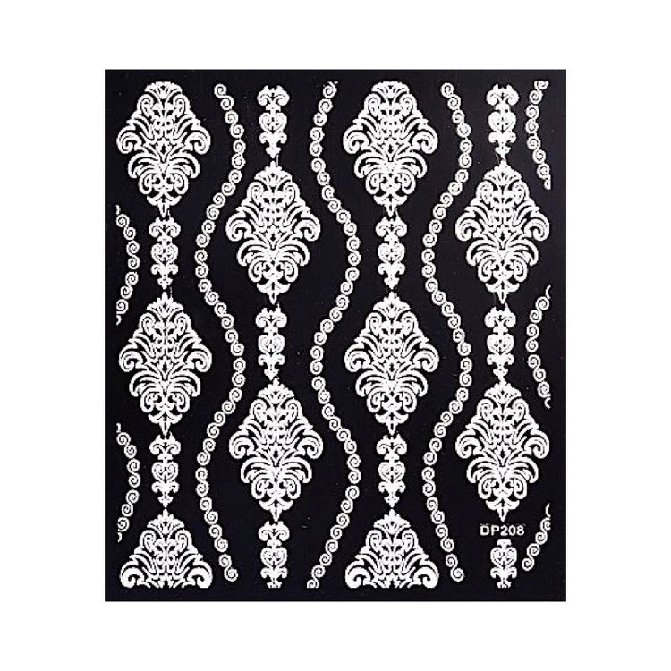 White Flowers Lace Nail Art Stickers - NSI Australia