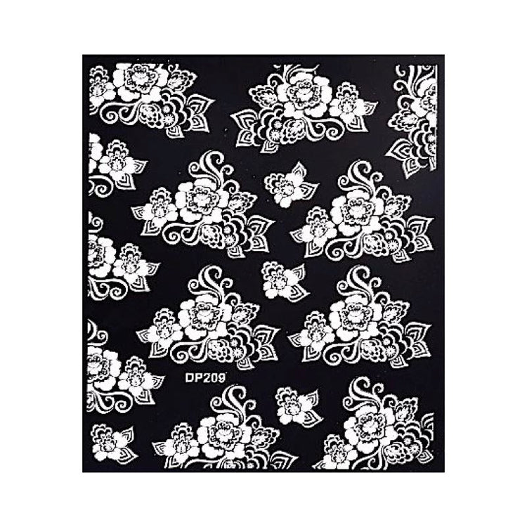 White Flowers Lace Nail Art Stickers - NSI Australia