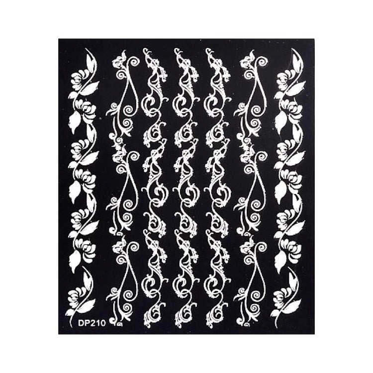 White Flowers Lace Nail Art Stickers - NSI Australia