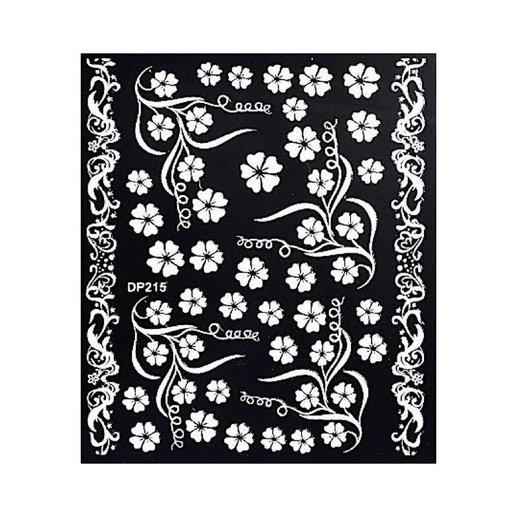 White Flowers Lace Nail Art Stickers - NSI Australia