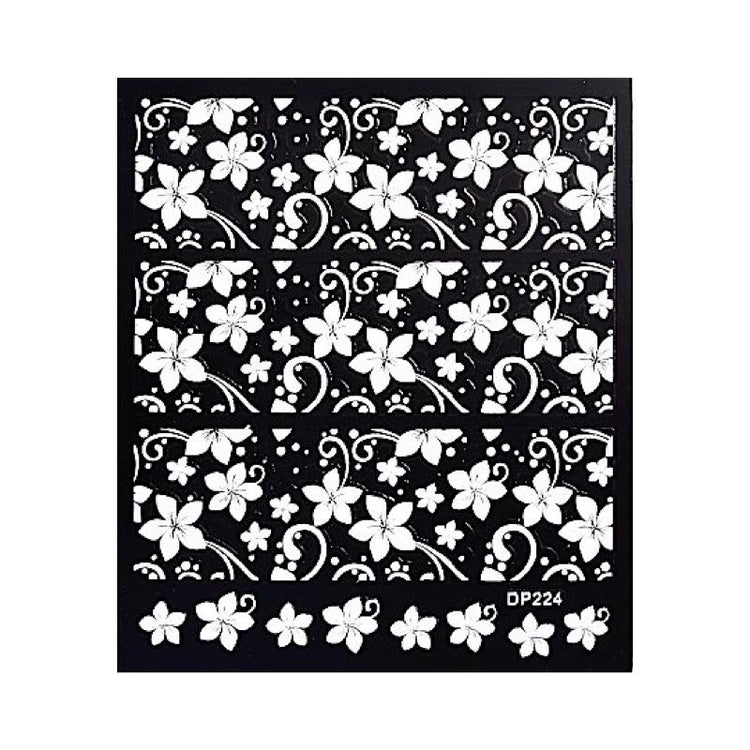 White Flowers Lace Nail Art Stickers - NSI Australia